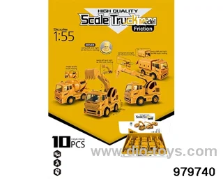 10PCS Inertial Engineering Vehicle