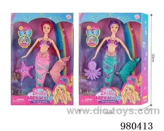 11 inch doll with light/music，2 asstd