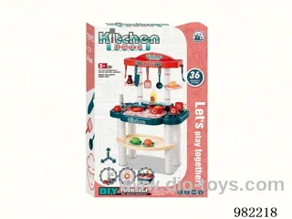 Kitchen table with light and sound in 36PCS color box