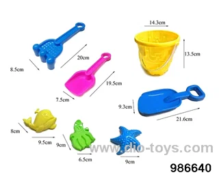 beach bucket in 7pcs Net bag