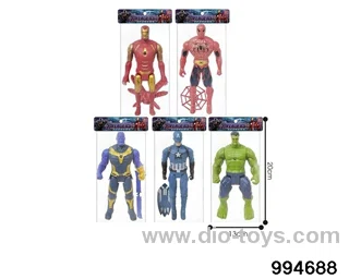 16CM Avenger Alliance doll with lamp in PP bag with header