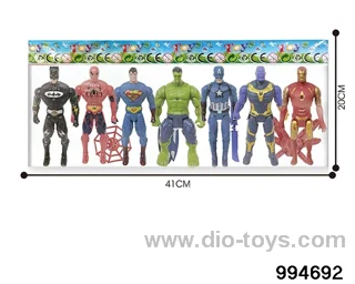 7pcs 16CM Avengers Alliance dolls with lights in BAG