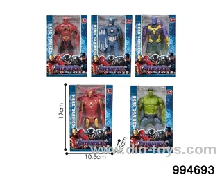 5pcs 16CM Avengers Alliance dolls with lights in window box