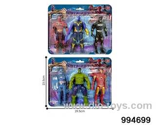 3pcs 16CM Avengers Alliance dolls with lights (2 mixed) in blister