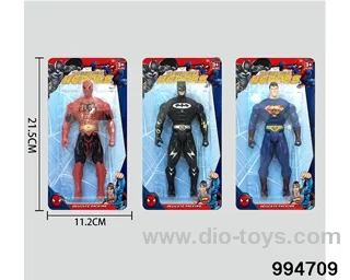 Spiderman Batman Superman 16CM with light in blister