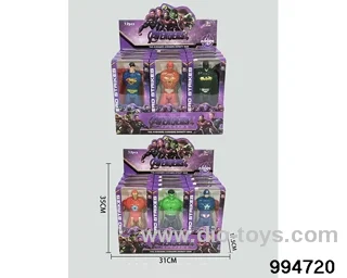12pcs Spider-Man Batman Superman US Captain Hulk Iron Man 21CM in display box