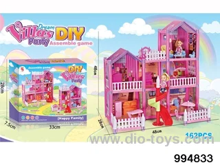 DIY villa set with slide in color box