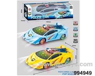 5D light music electric Lamborghini police sports car in window box