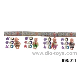 5-inch enamel fashion doll with doughnut lollipop plastic sheet in PP bag with header