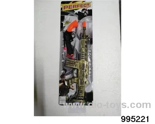 Ancient gold flint gun with revolver needle gun in Blister card