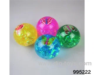 Tpu5.5 butterfly flash elastic ball (12 pieces \/ display box) single price in display box
