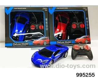 Four way remote control vehicle (1:20 Lamborghini racing) transparent red and blue (two-color mixed) in Gilf box