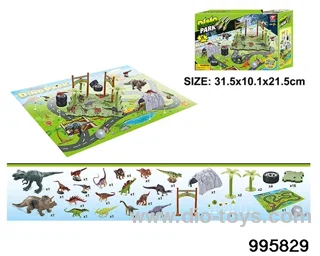 Electric dinosaur track in color box