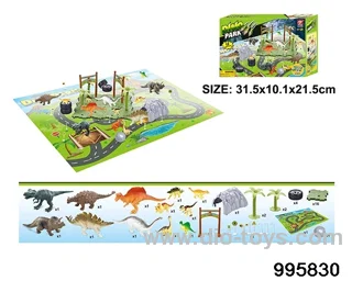 Electric dinosaur track in color box