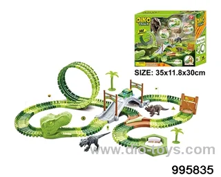 Electric dinosaur track in 144PCS color box