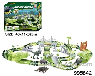 Electric dinosaur track in 192PCS color box