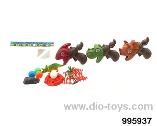 Dinosaur table tennis gun in opp bag