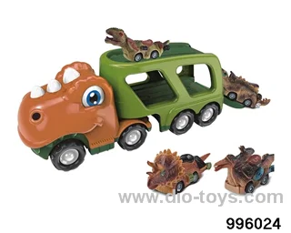 Dinosaur inertia small trailer (with sound and light) in window box