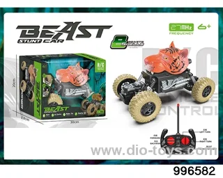 Animal climbing car in window box