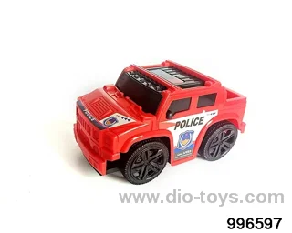 Q plate inertial police car in opp bag