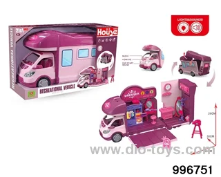 Scene RV with light, music and makeup theme in display box