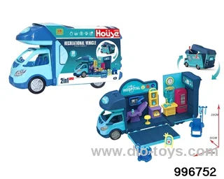 Scene RV medical theme in paper card