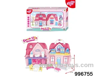Villa portable house scene suit in paper card