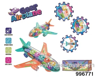 Electric acousto-optic DIY disassembly and assembly gear drive space exploration combat transport aircraft in color box