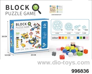 Building block toy in color box