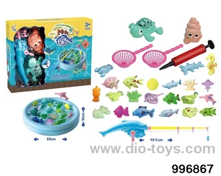 Glow fishing round pool in color box