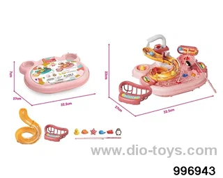Electric water outlet children's water park toys in paper card