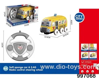 2.4G RC 2ch plush school bus in display box