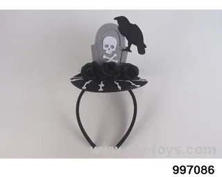 Halloween Crow Skull Head Buckle in opp bag