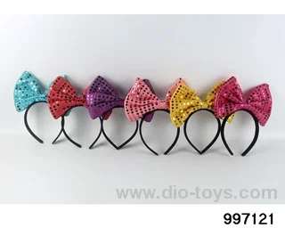 Sequin flash bow buckle in opp bag