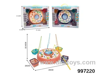 fishing toys set in window box