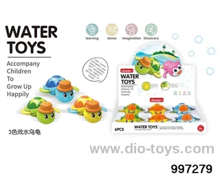 3-color water turtle/6pcs in display box