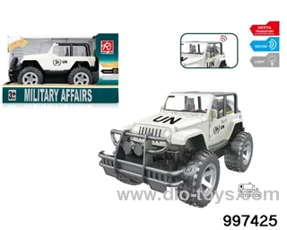 1:16 friction jeep with light/sound