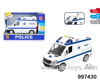 1:16 friction police car with light/sound