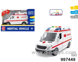 1:32 friction ambulance with light/sound