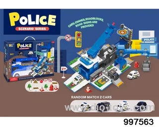 2 in 1 multifunctional deformational storage police truck parking lot with sound and light