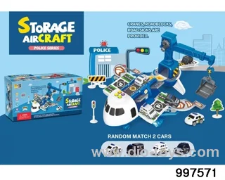 mini 2-in-1 multifunctional deformational storage inertial airplane parking lot with sound and light