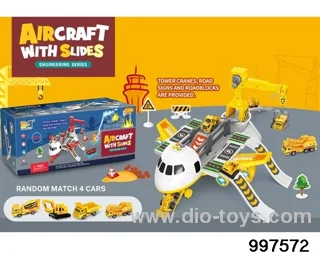 2-in-1 multifunctional deformational storage inertial airplane parking lot with sound and light