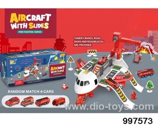 2-in-1 multifunctional deformational storage inertial airplane parking lot with sound and light