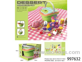 Dessert picnic basket in window box