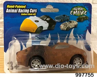Inertia/return animal sports car - red lion in Blister card