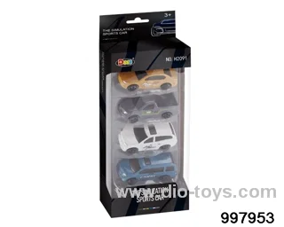 4pcs 1:64 free wheel alloy car