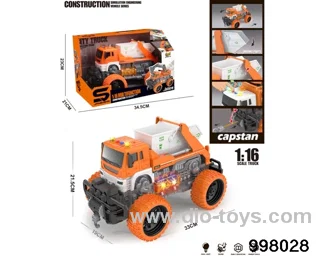 1:16 friction truck with light/music