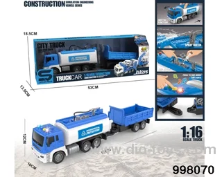 1:16 friction truck with light/music/spray water