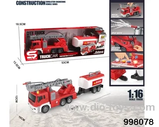 1:16 friction truck with light/music/spray water