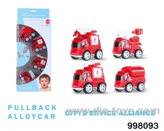 4pcs friction alloy car